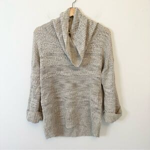 Beautiful Chicos cowl neck loose knit cream, sweater, size one or medium